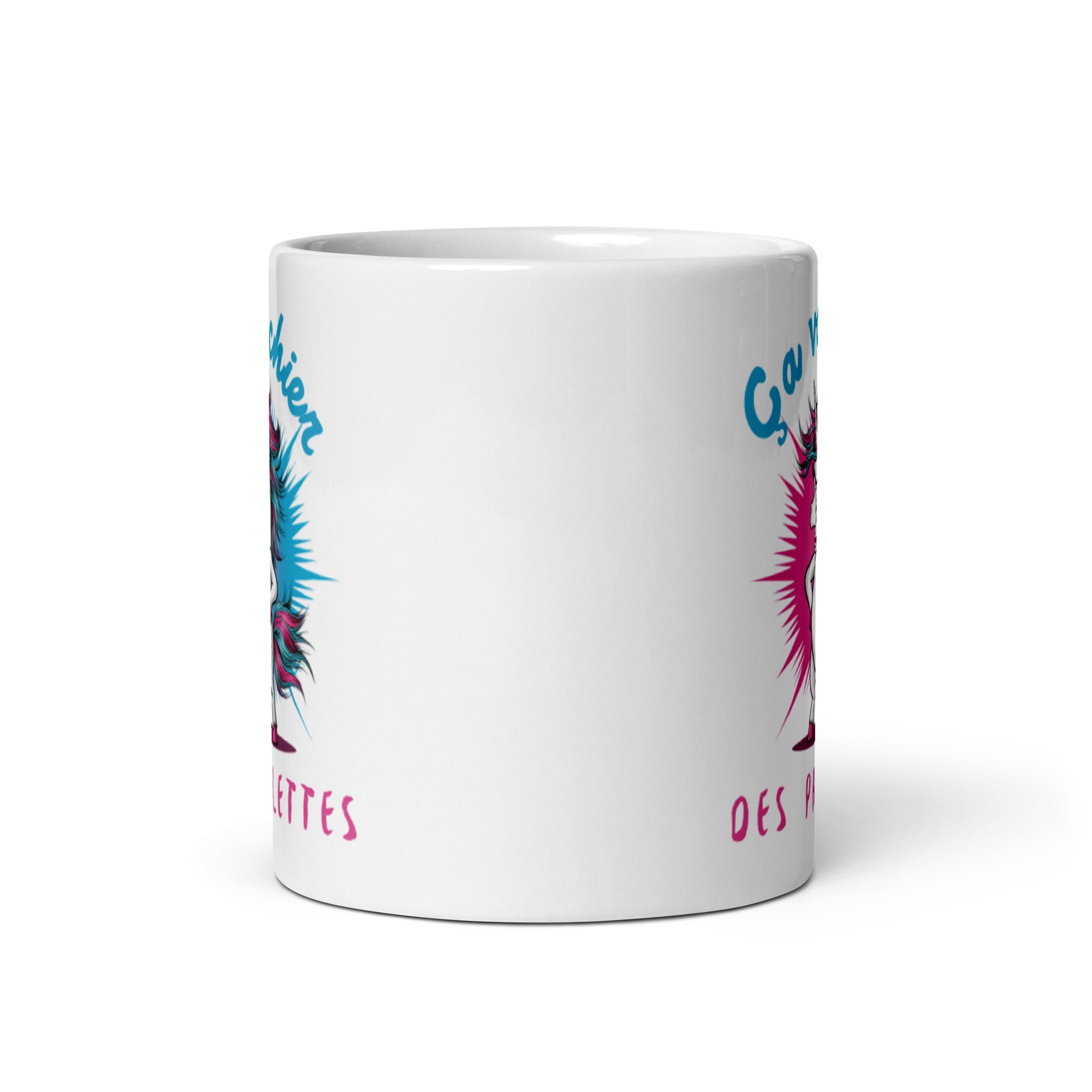 Mug Blanc Brillant Ça Va Chier Des Paillettes