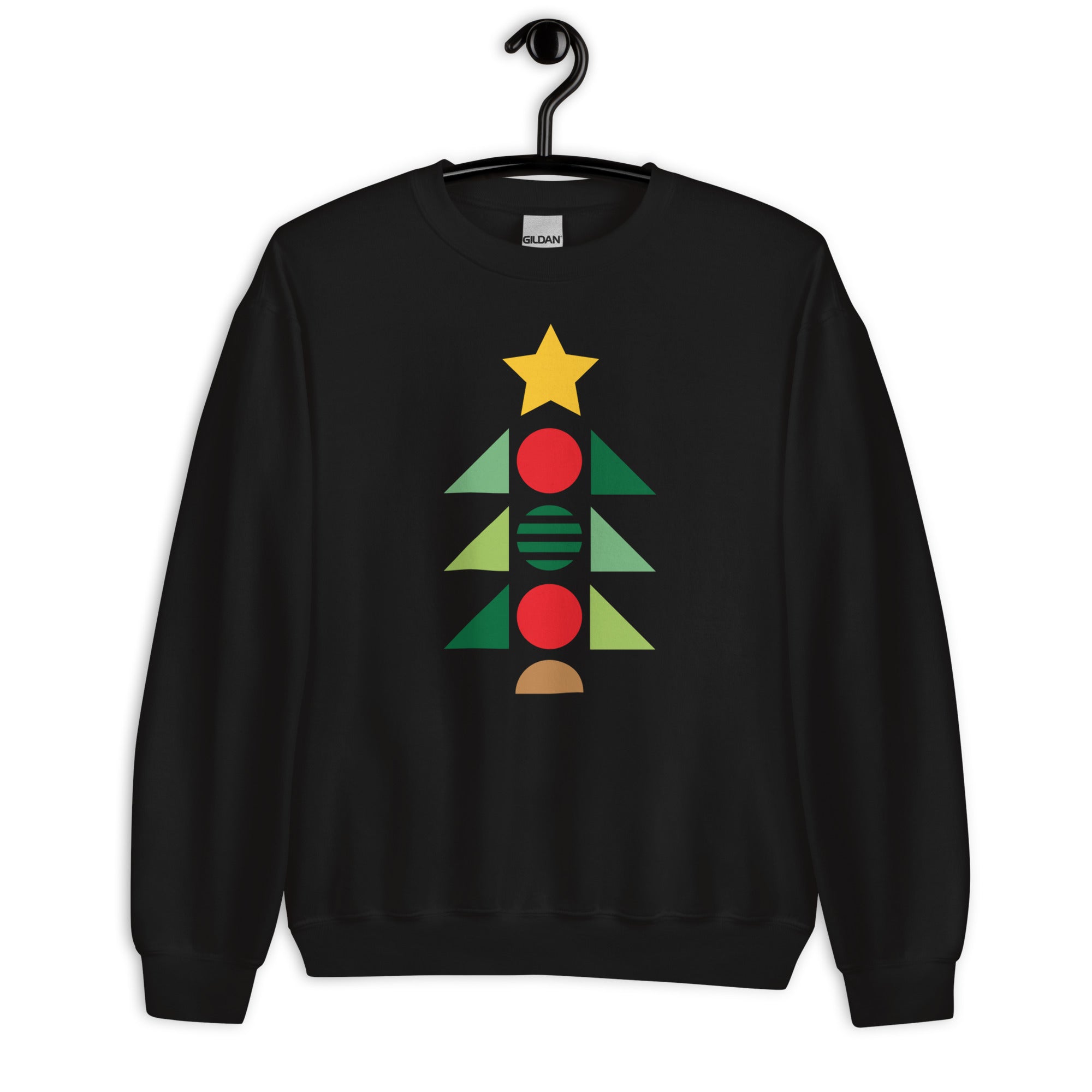 Sweat Unisexe à Col Rond Sapin de Noël Minimaliste