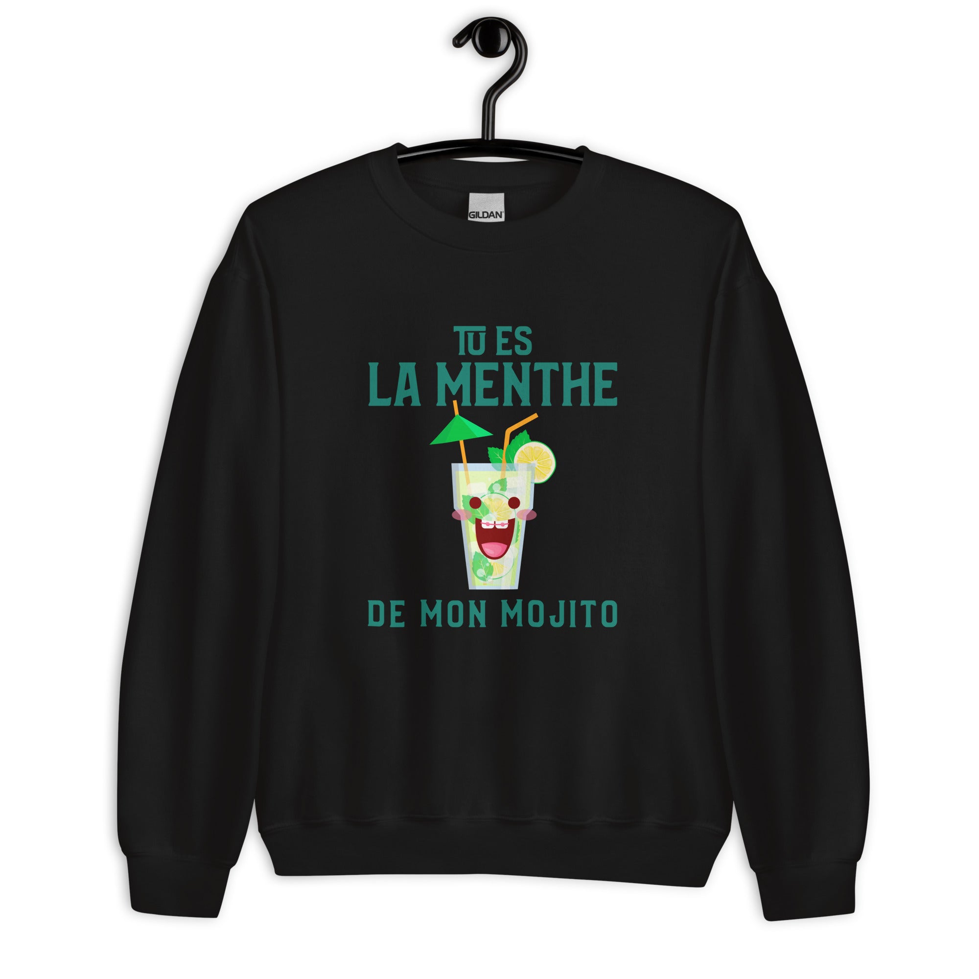 Sweat Unisexe à Col Rond Tu es la Menthe de mon Mojito