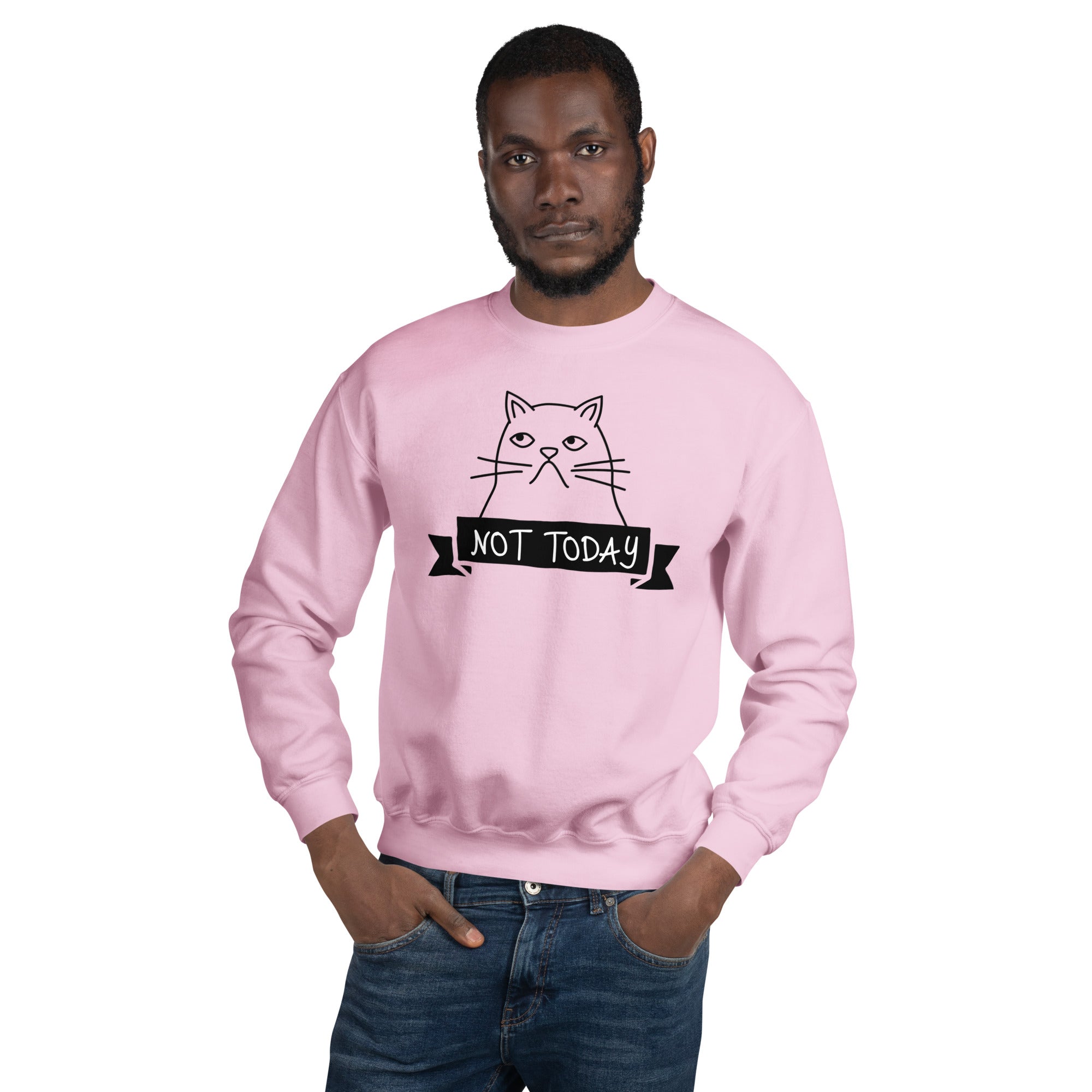 Sweat Unisexe à Col Rond Chat Not Today