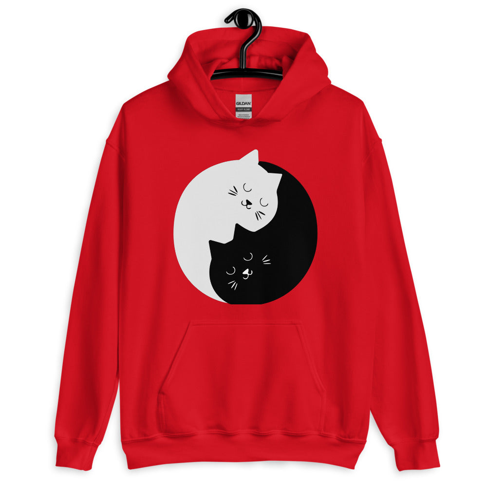 Sweat à capuche CHATS ENLACÉS Ying Yang