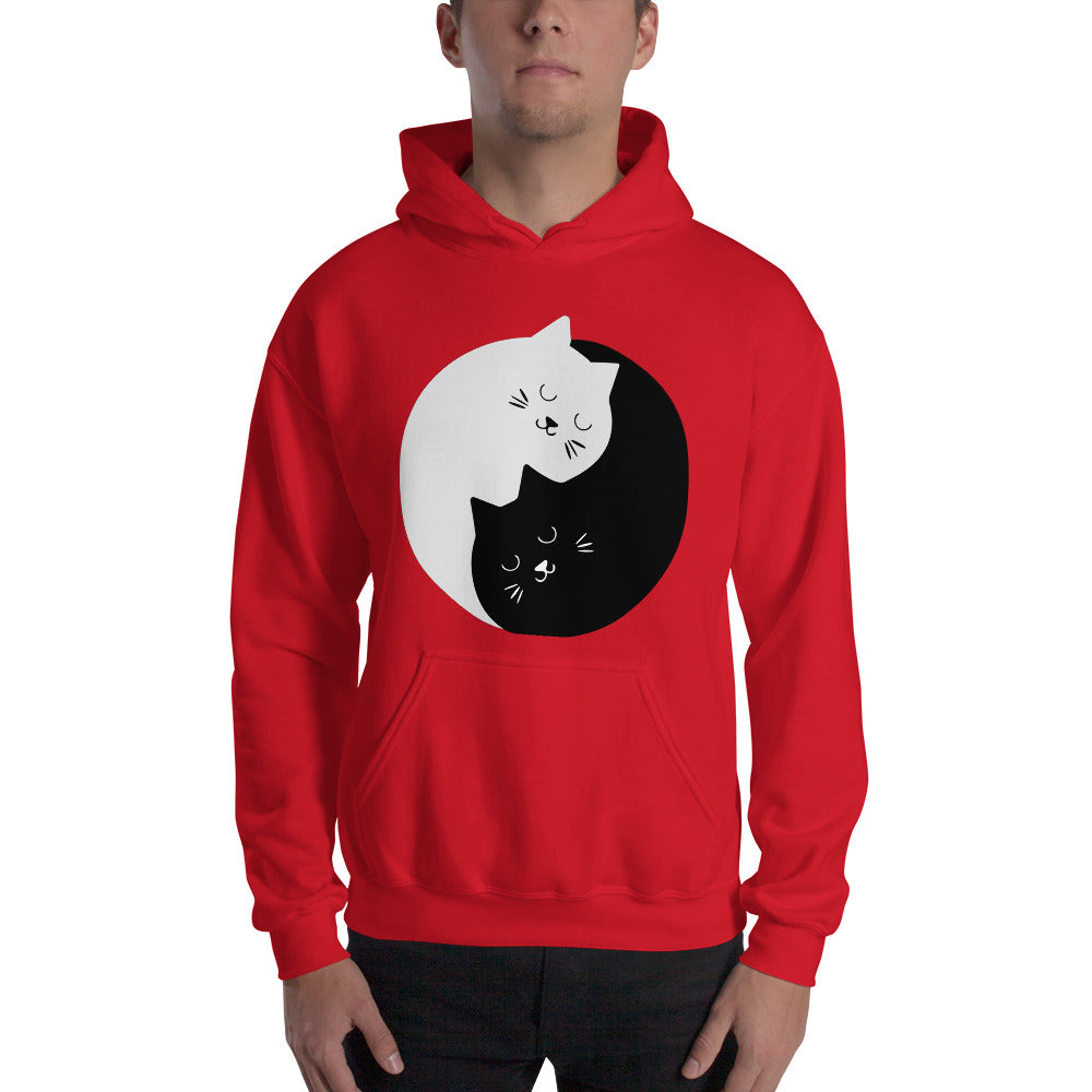 Sweat à capuche CHATS ENLACÉS Ying Yang