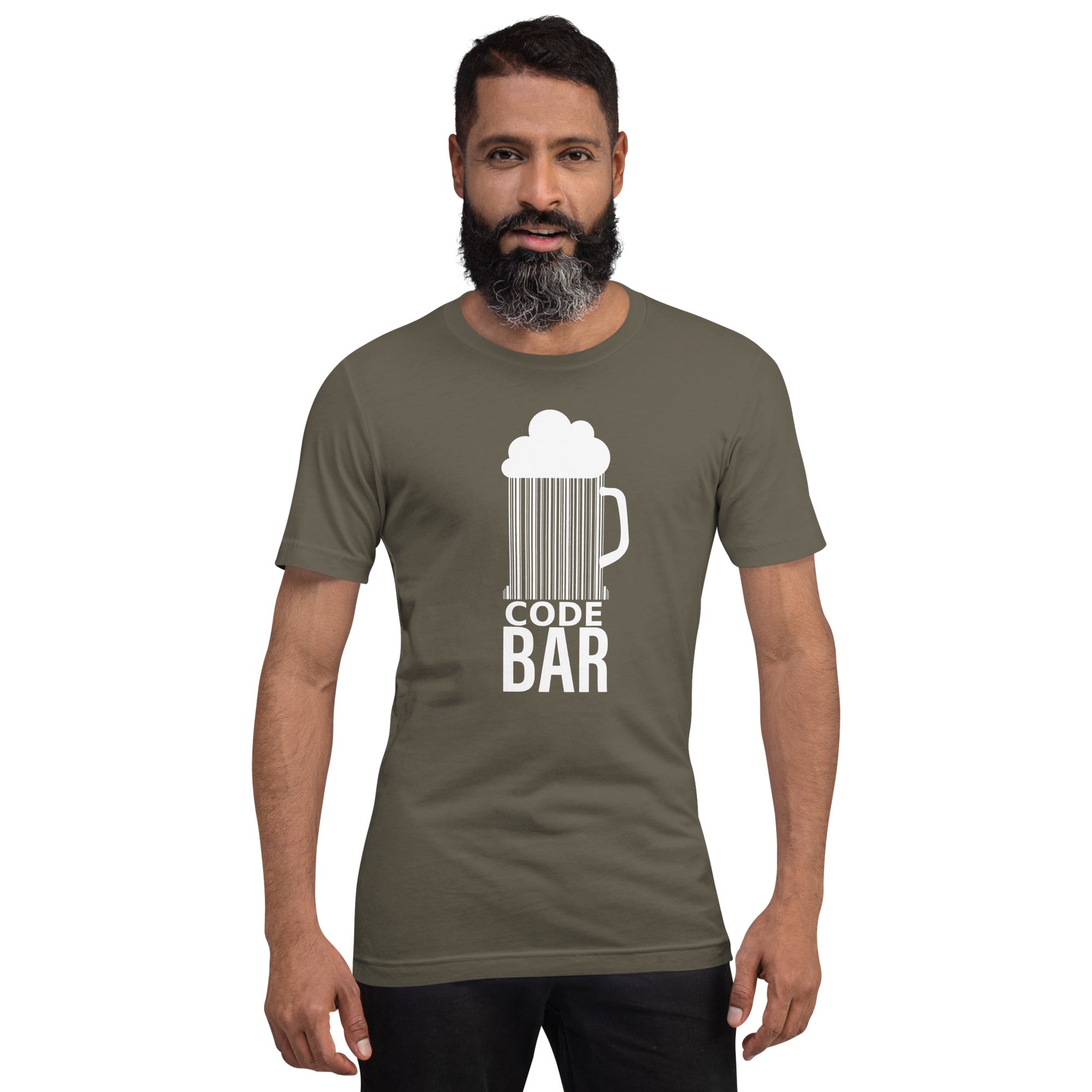 T-shirt Unisexe Code Bar (Lettrage clair)