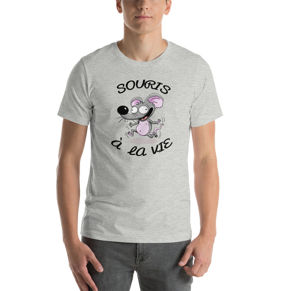 T-shirt Souris à La Vie Unisexe à Manches Courtes