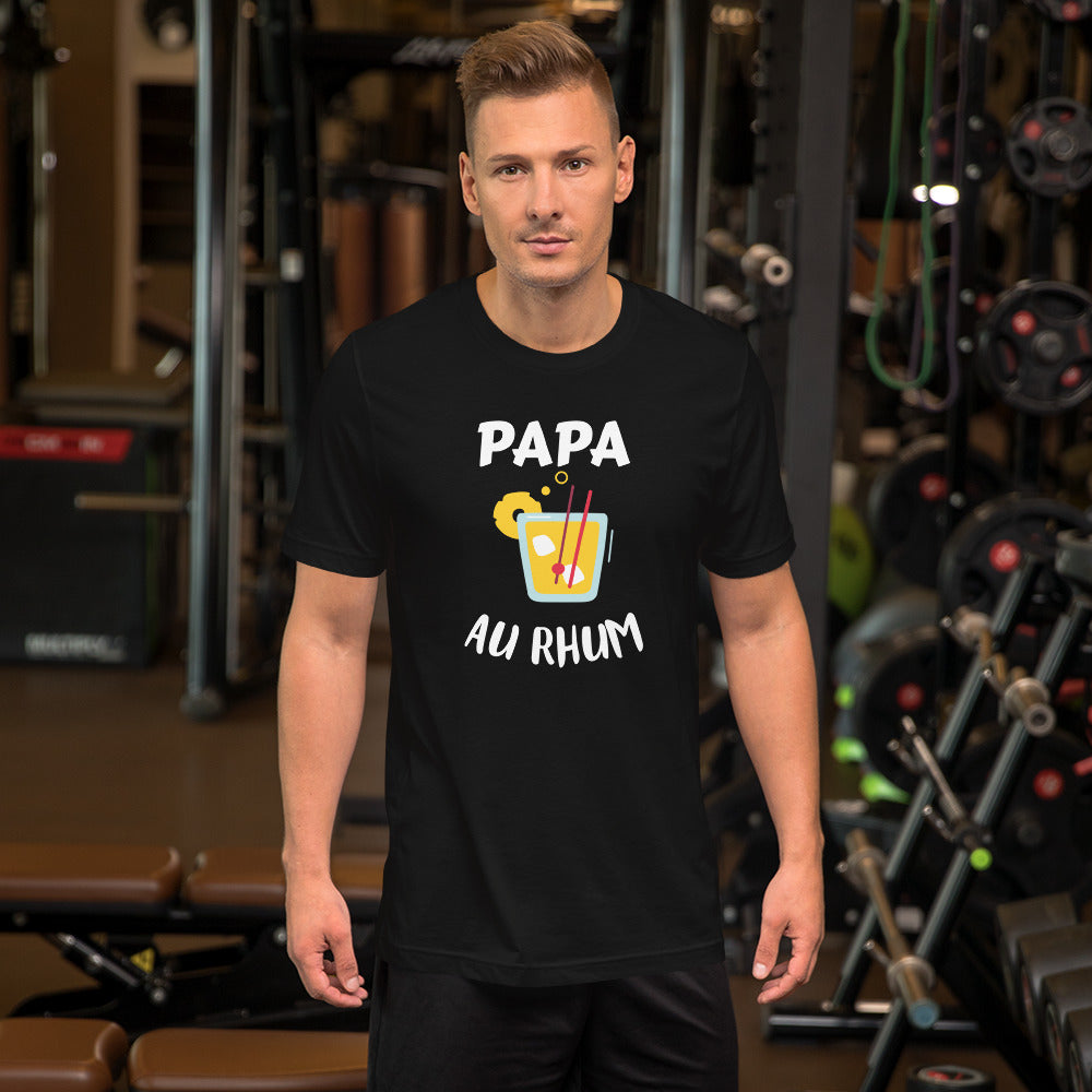 T-shirt Papa au Rhum (Lettrage blanc)