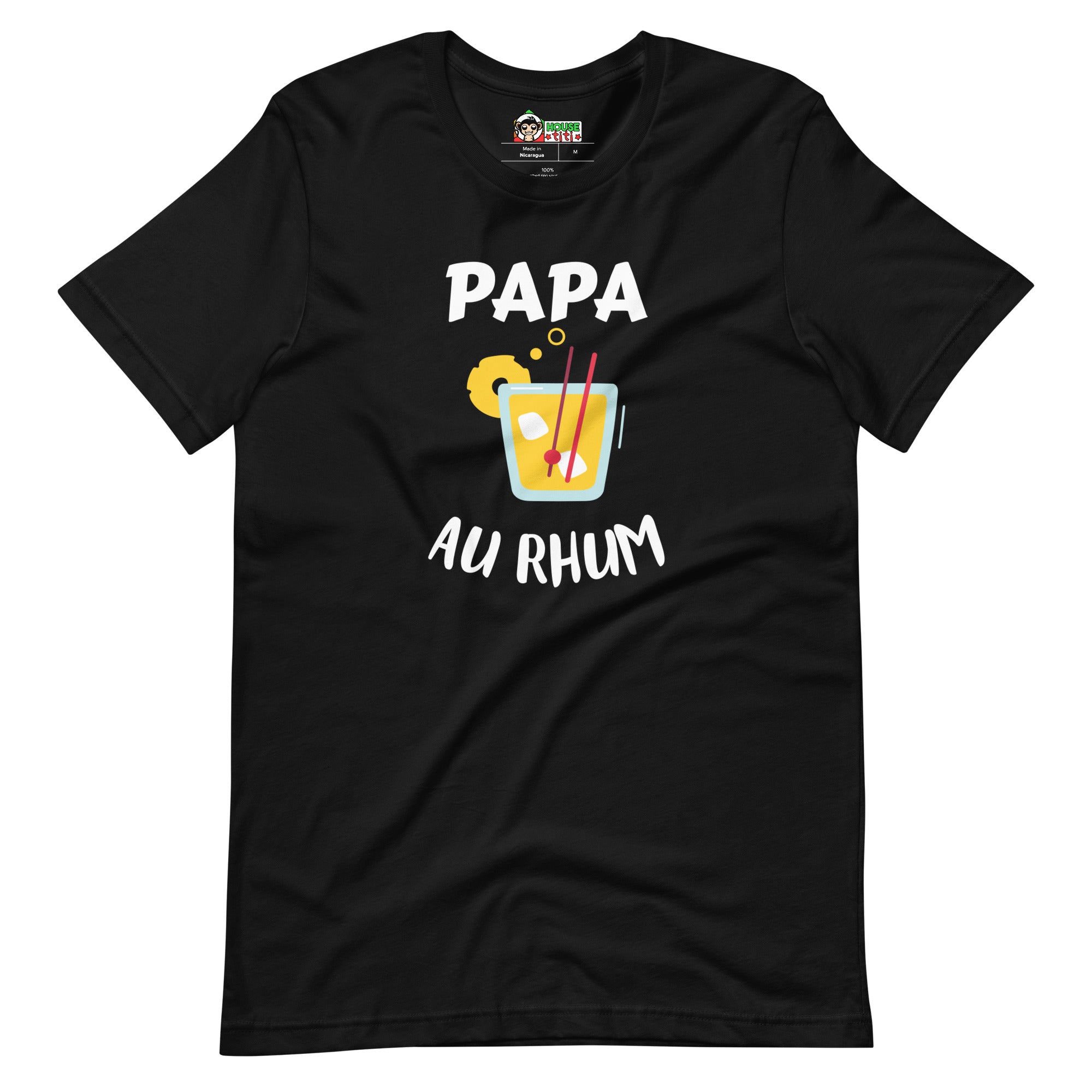 T-shirt Papa au Rhum (Lettrage blanc)