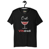 T-shirt unisexe C'est VINdredi (Lettrage blanc)