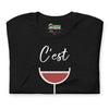 T-shirt unisexe C'est VINdredi (Lettrage blanc)