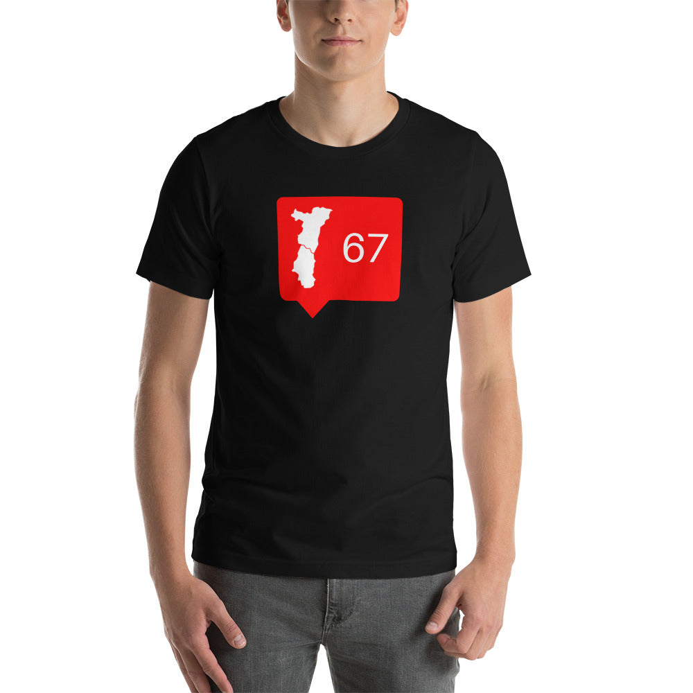 T-shirt unisexe J'aime l'Alsace 67