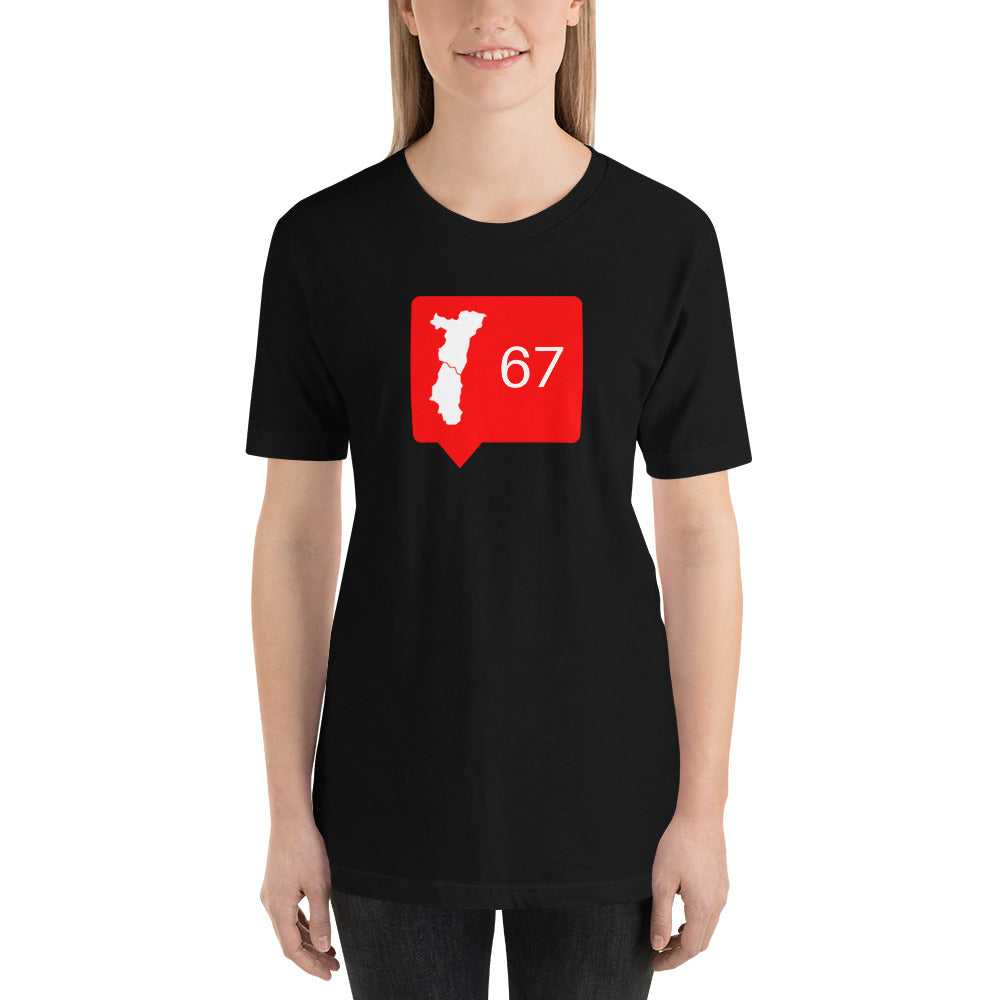 T-shirt unisexe J'aime l'Alsace 67