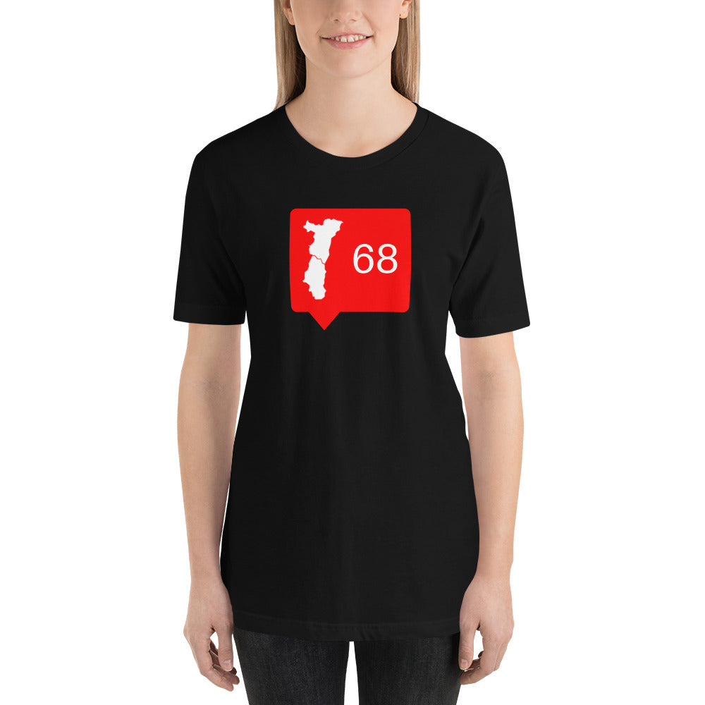 T-shirt unisexe J'aime l'Alsace 68