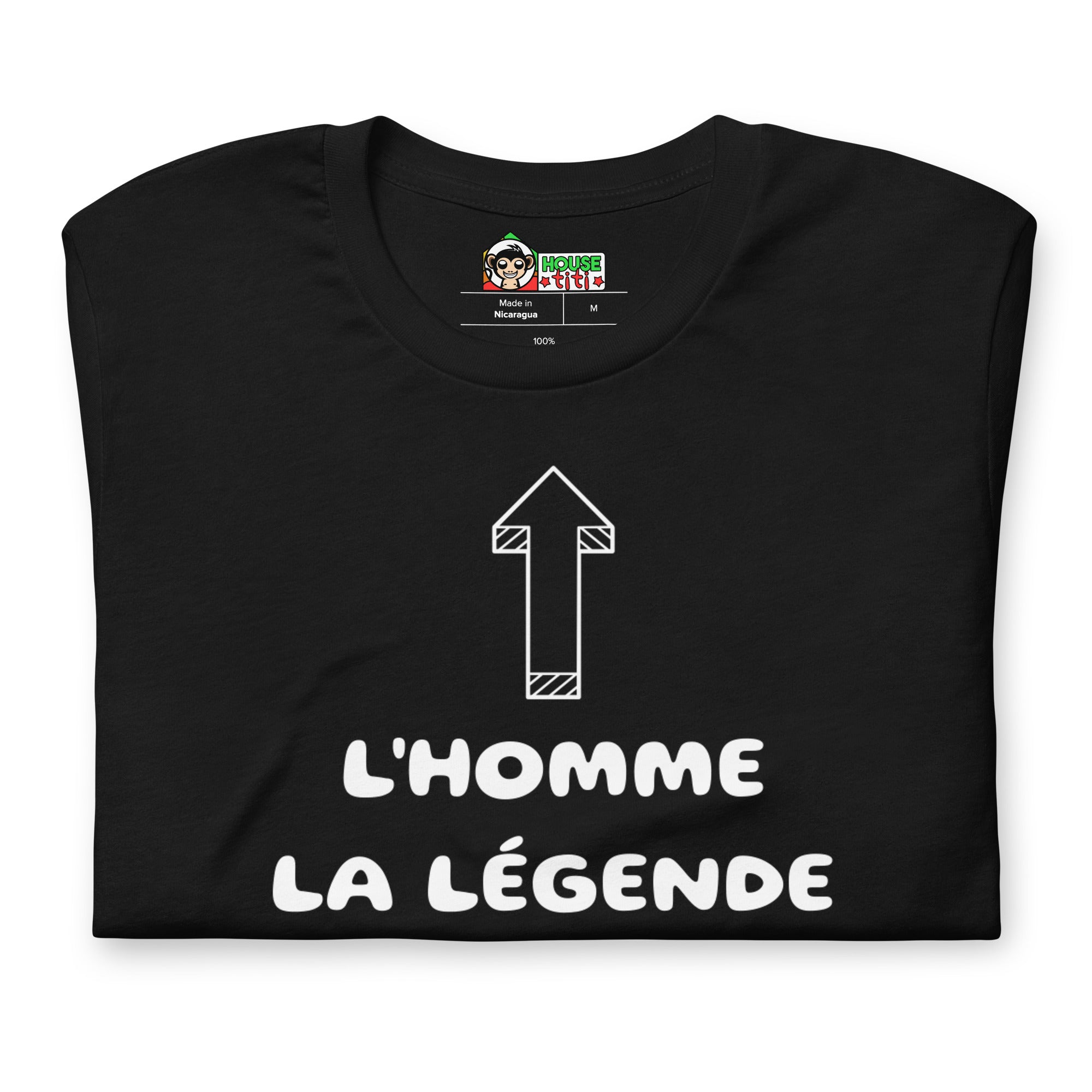 T-shirt unisexe L'homme La légende Lettrage clair