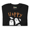 T-shirt unisexe Happy Halloween Fantômes et Chauves-Souris