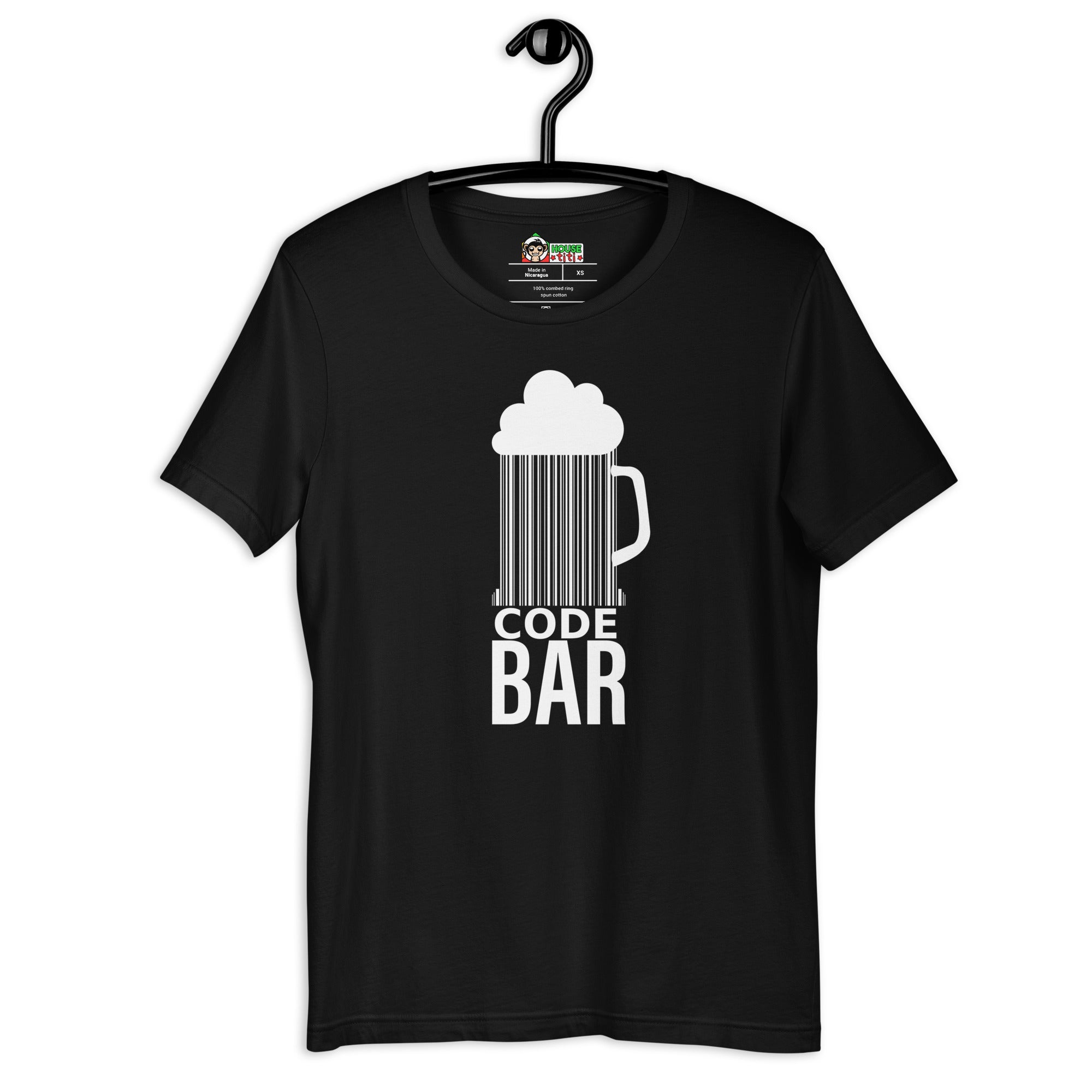 T-shirt Unisexe Code Bar (Lettrage clair)