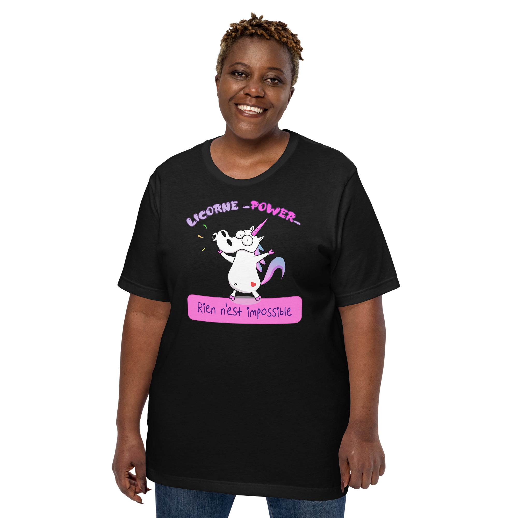 T-shirt unisexe Licorne Power