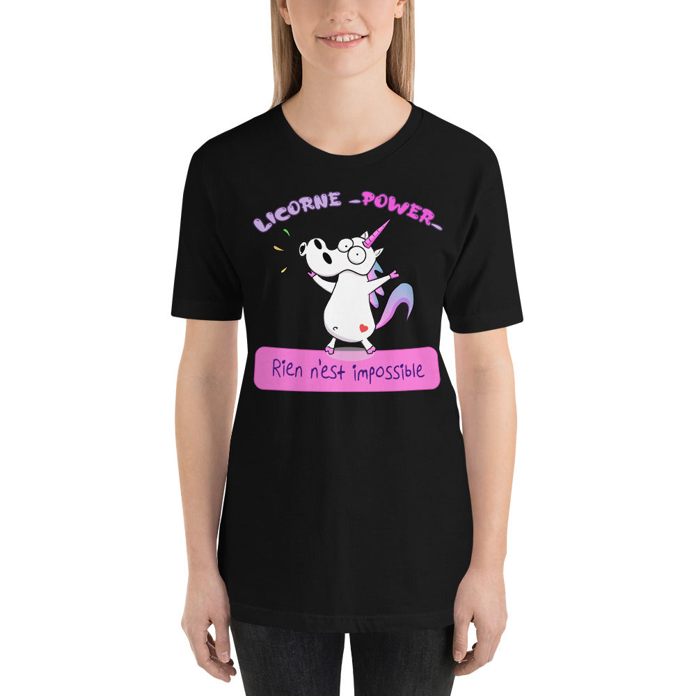 T-shirt unisexe Licorne Power