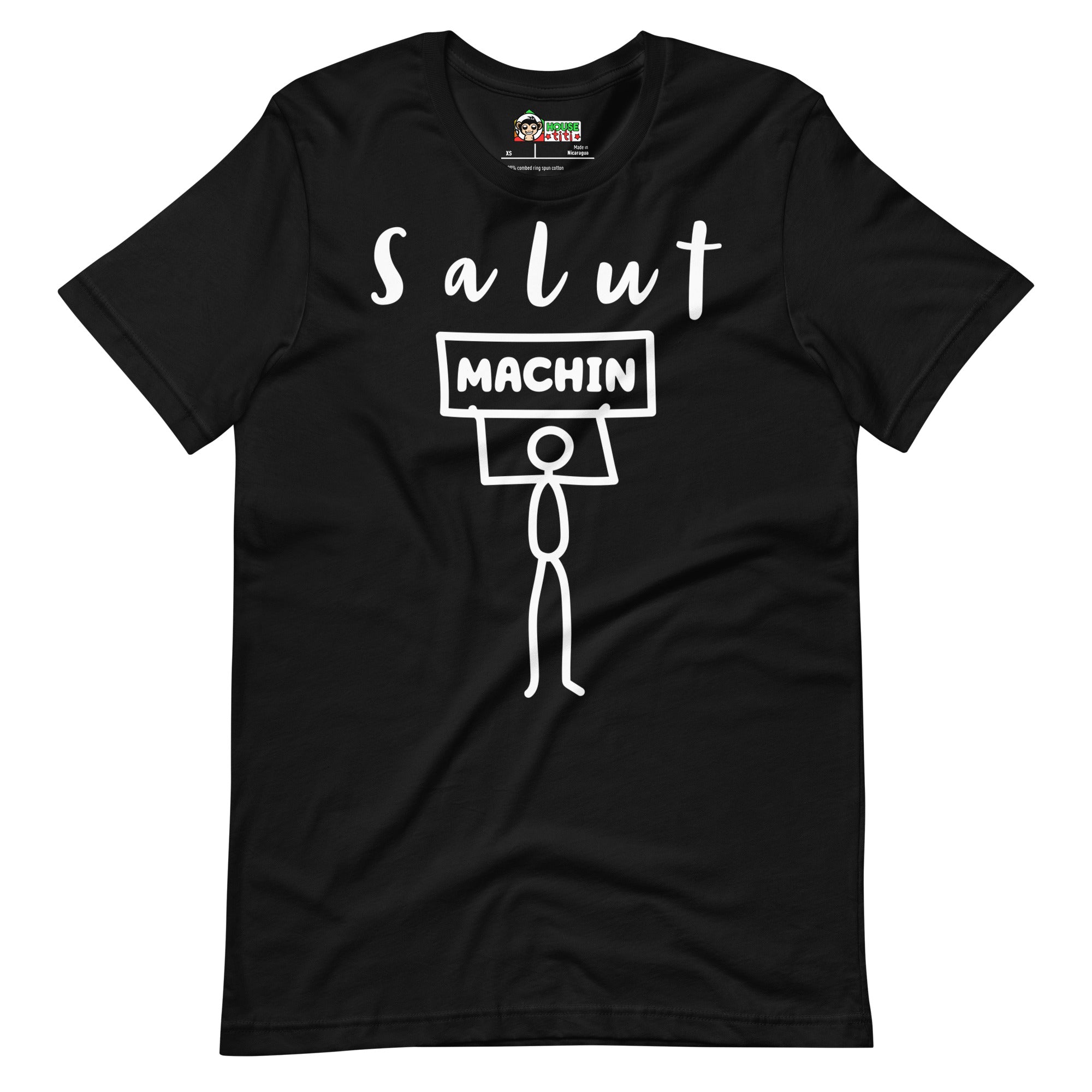 T-shirt unisexe Salut Machin (Lettrage clair)