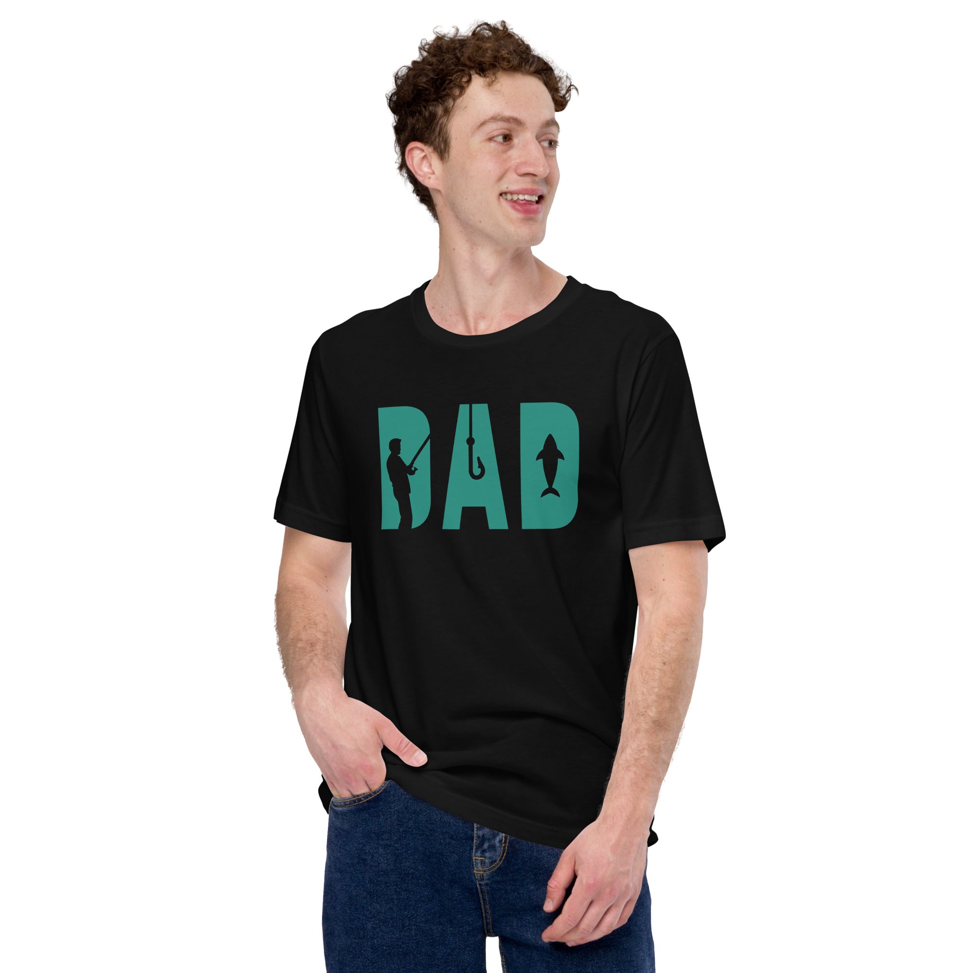 T-shirt unisexe Dad (Papa pêcheur)