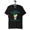 Tee-shirt noir seul entier sur un cintre Tu es la menthe de mon mojito