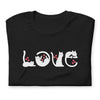 T-Shirt à manches courtes unisexe Chats Love