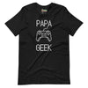 T-shirt unisexe Papa Geek (Lettrage blanc)