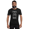 T-shirt unisexe Papa Geek (Lettrage blanc)