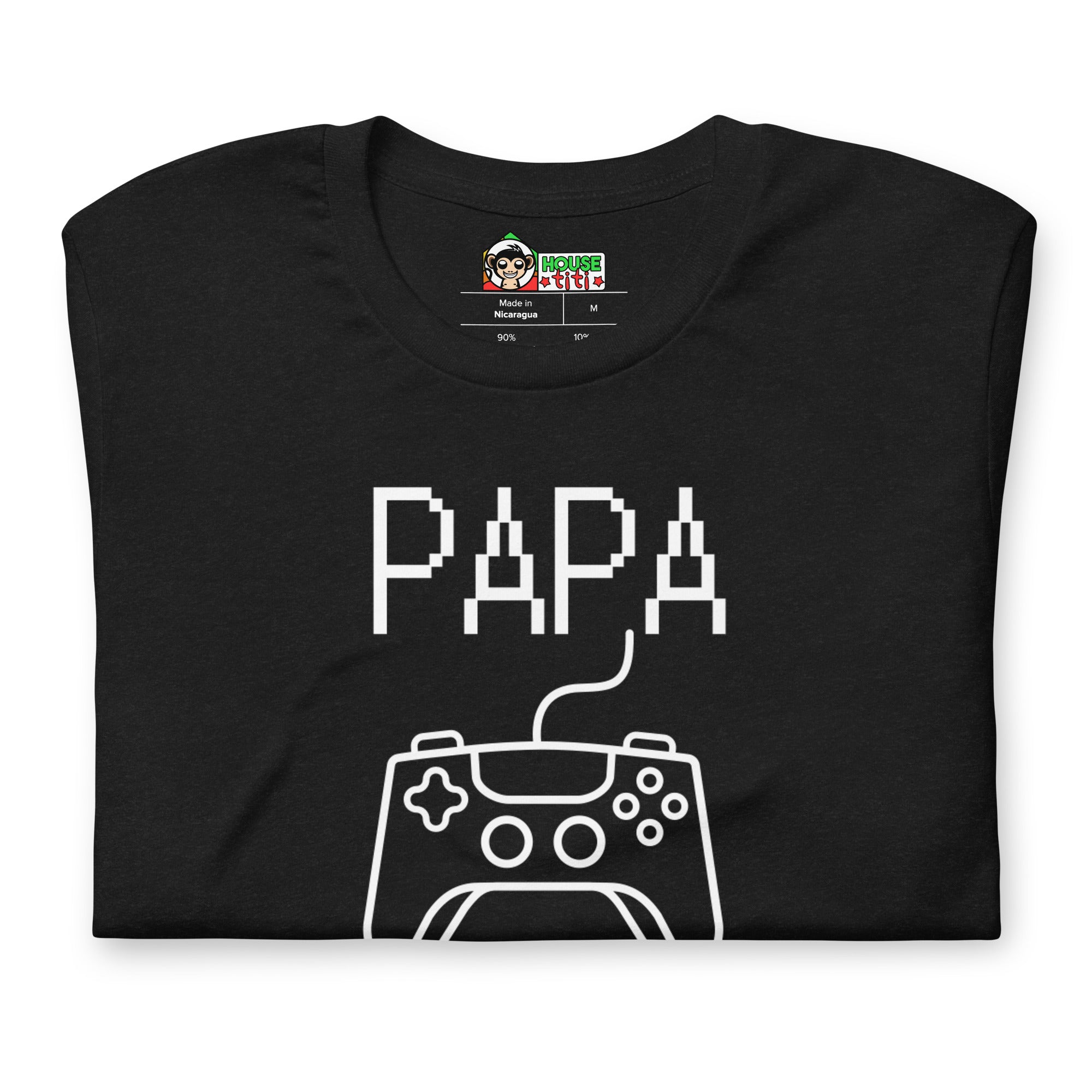 T-shirt unisexe Papa Geek (Lettrage blanc)