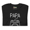 T-shirt unisexe Papa Geek (Lettrage blanc)