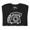 T-shirt unisexe Quand le téléphone était attaché (Lettrage clair)