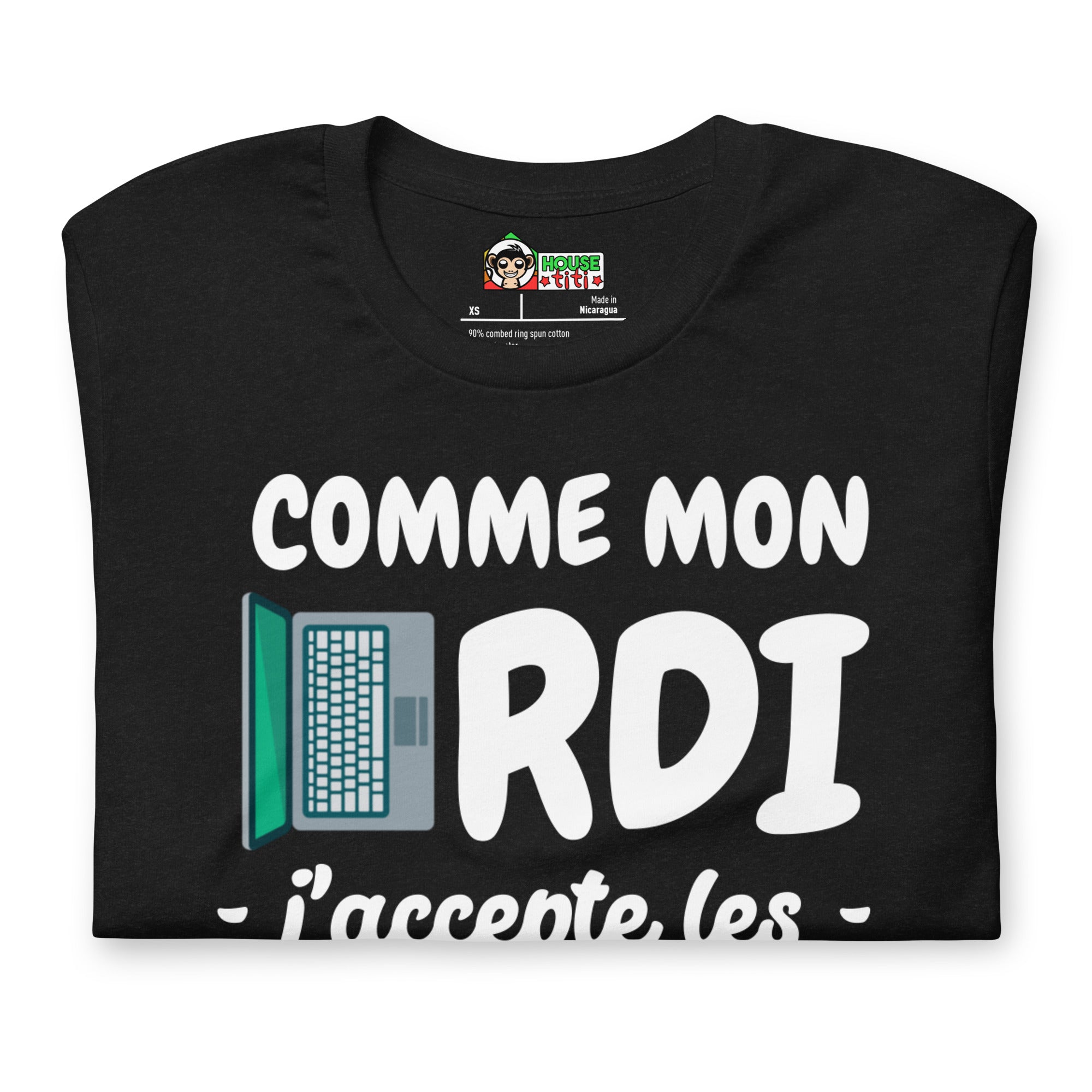 T-shirt unisexe Comme Mon Ordi (Lettrage clair)