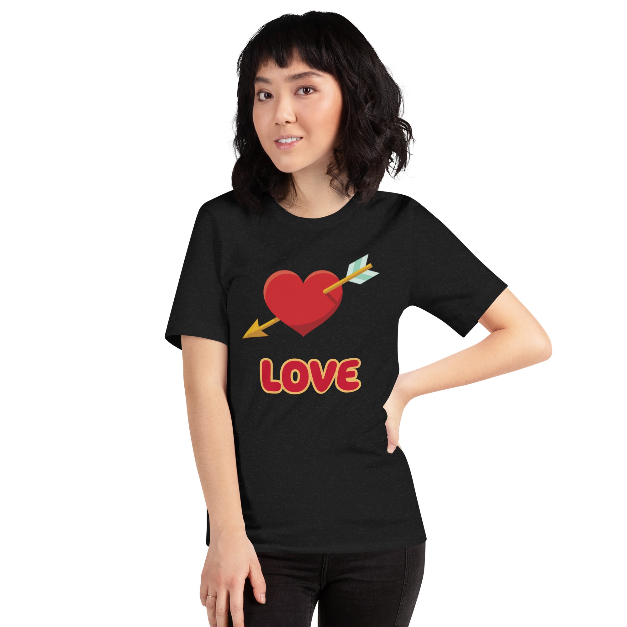 T-shirt unisexe Love coeur transpercé