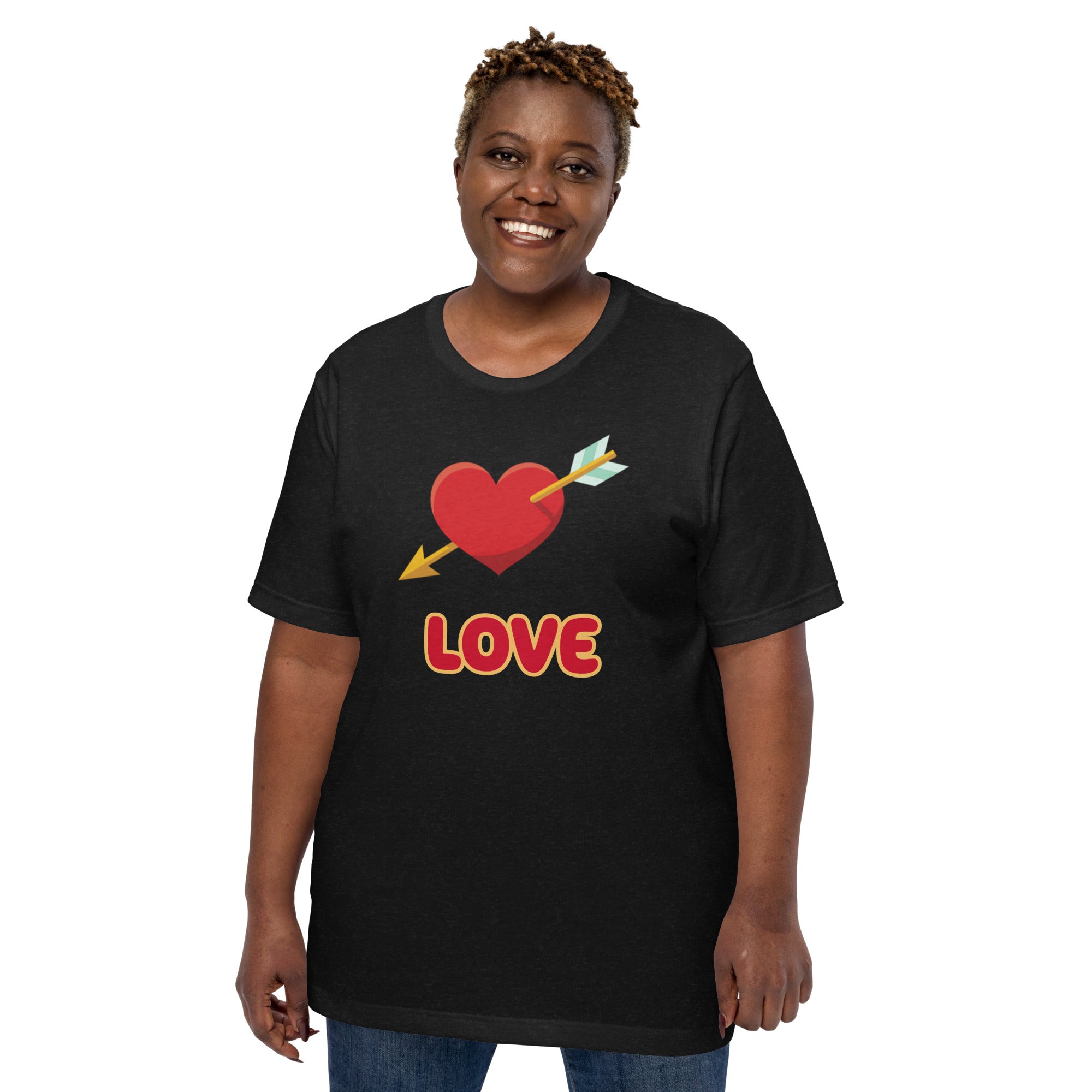 T-shirt unisexe Love coeur transpercé