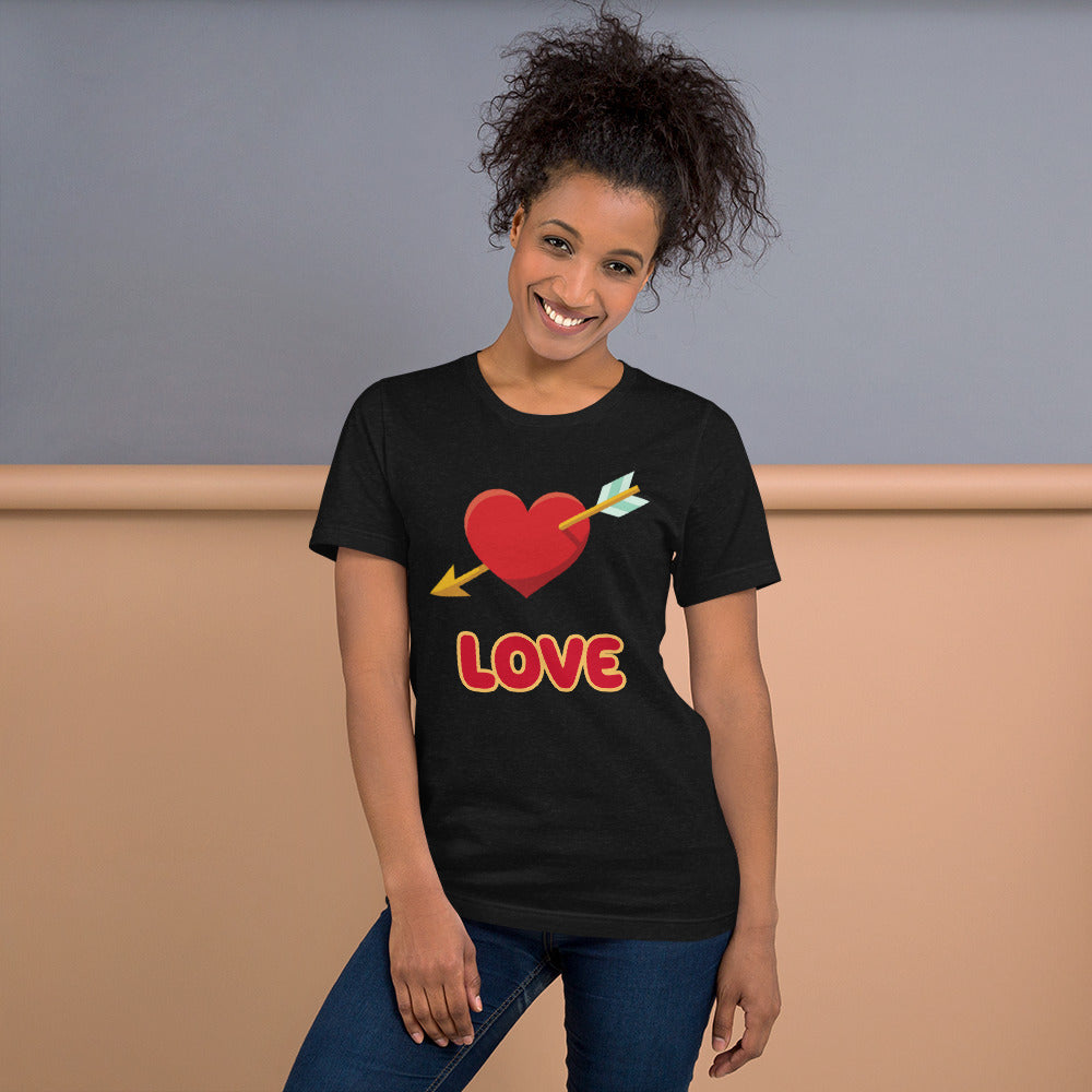 T-shirt unisexe Love coeur transpercé