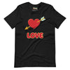 T-shirt unisexe Love coeur transpercé