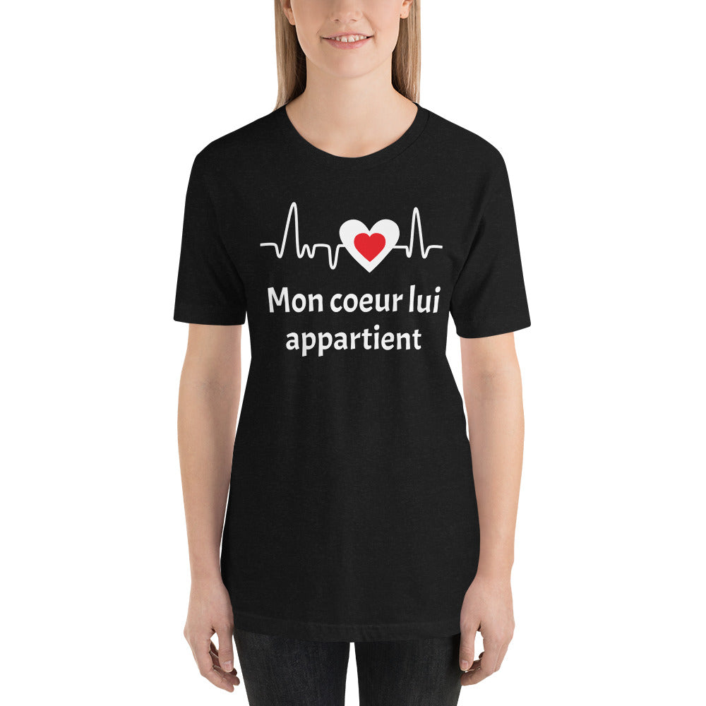 T-shirt unisexe Mon Coeur Lui Appartient