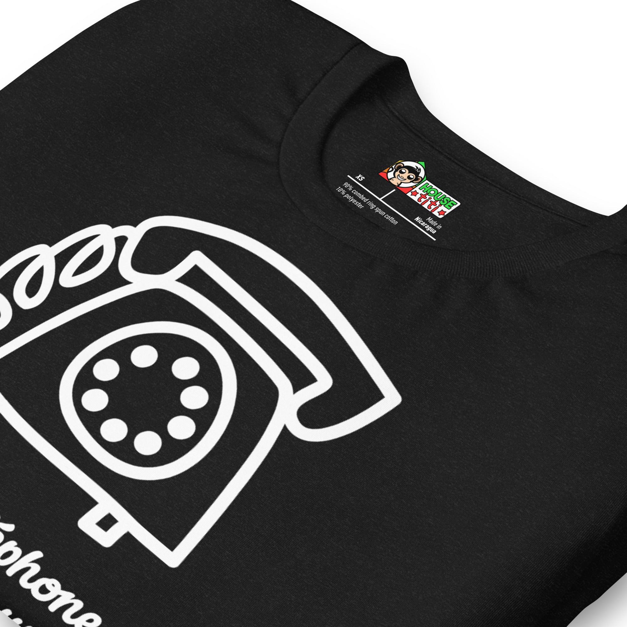 T-shirt unisexe Quand le téléphone était attaché (Lettrage clair)