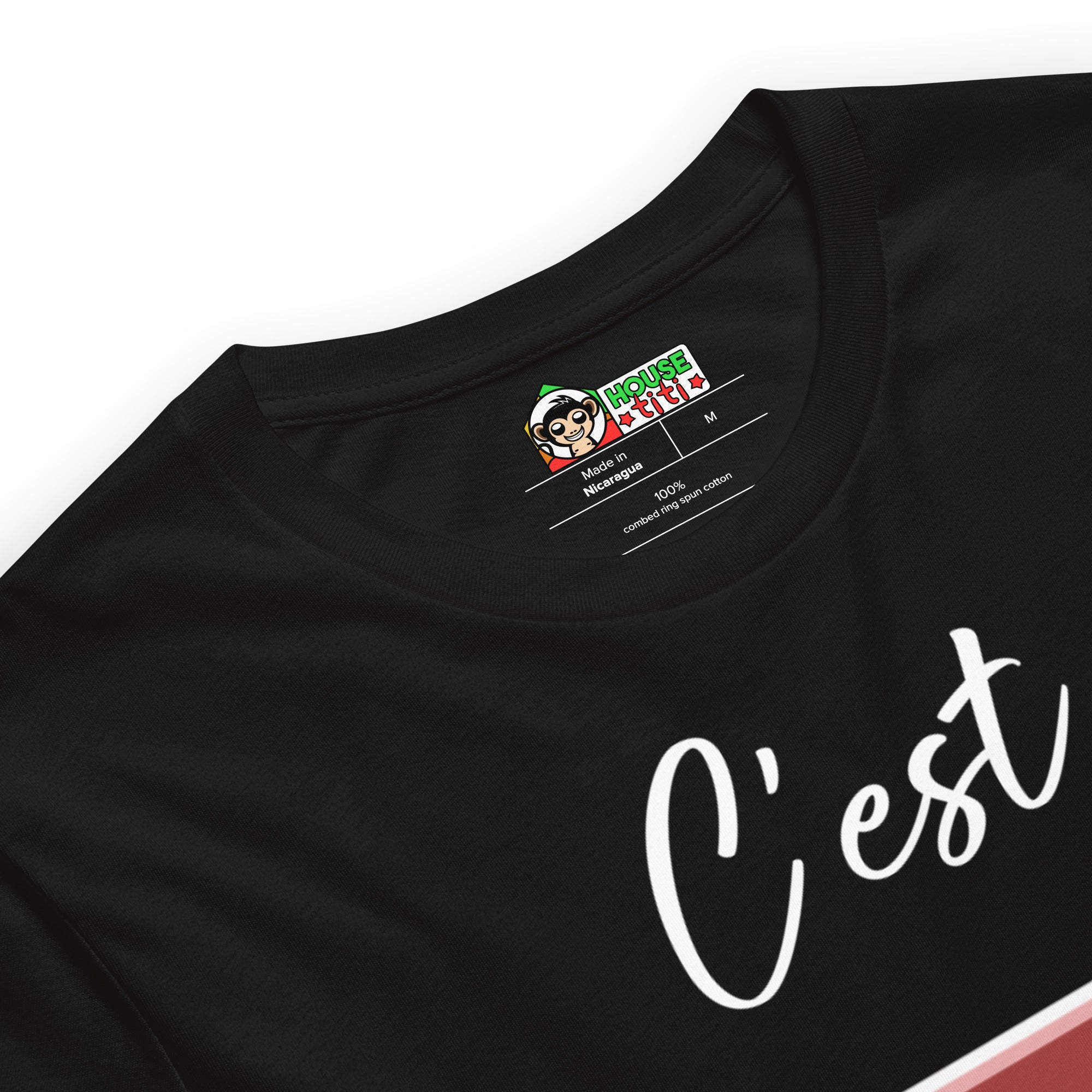 T-shirt unisexe C'est VINdredi (Lettrage blanc)