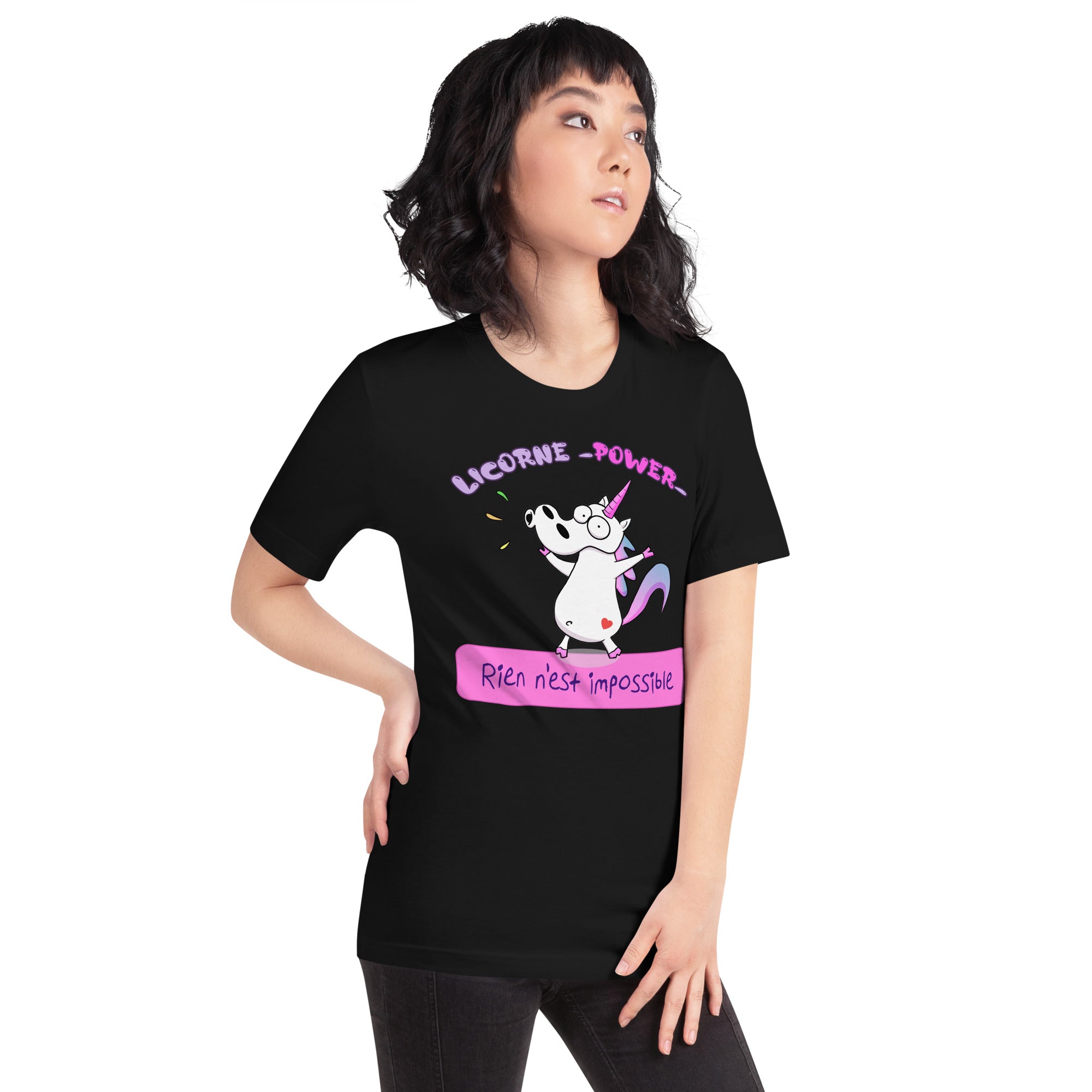 T-shirt unisexe Licorne Power