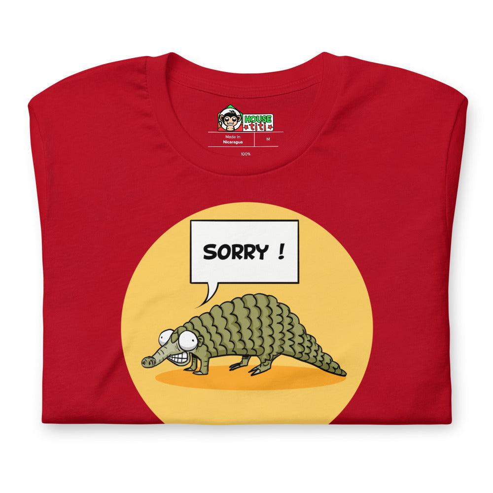 T-shirt Pangolin Sorry Unisexe à Manches Courtes