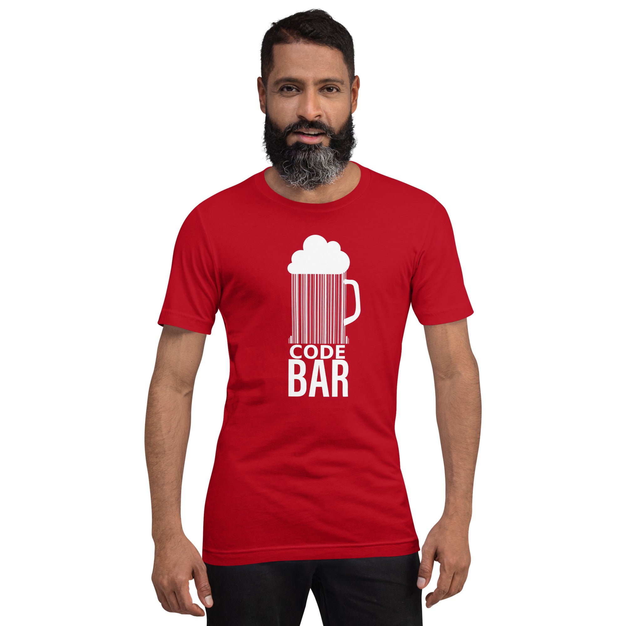 T-shirt Unisexe Code Bar (Lettrage clair)