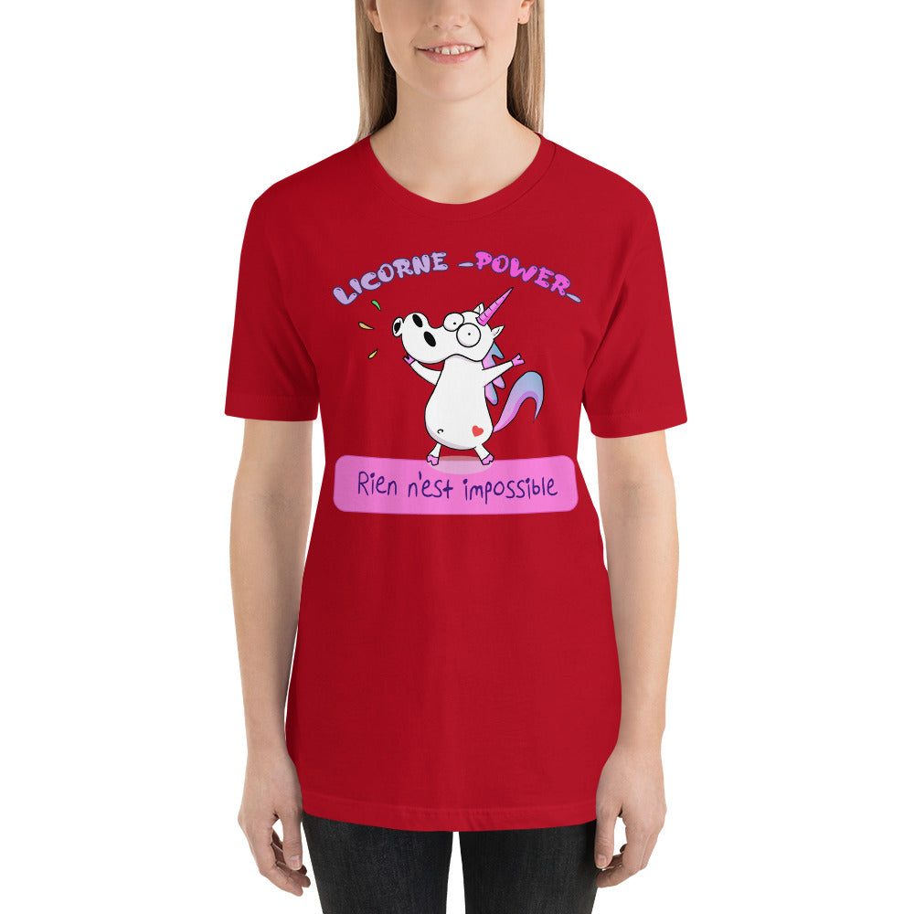 T-shirt unisexe Licorne Power