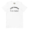 T-shirt unisexe C'est Simple Je Suis Compliquée (Lettrage noir)