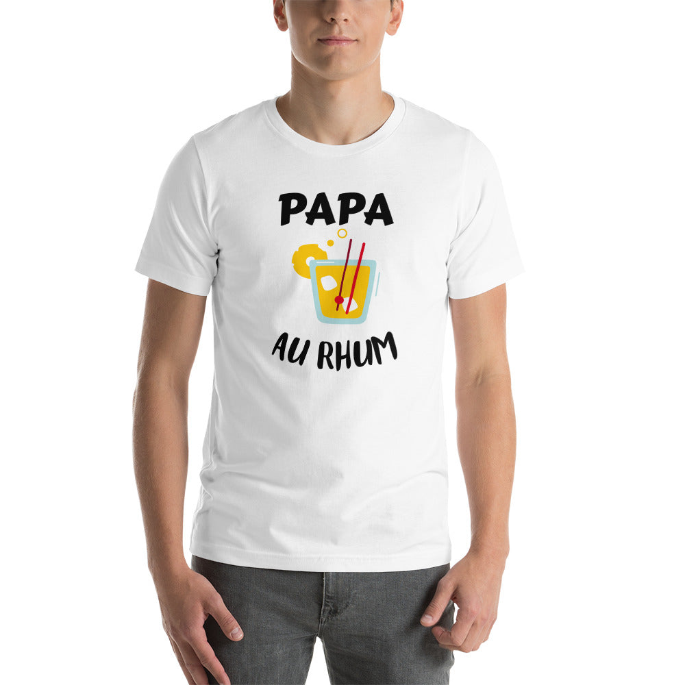 T-shirt Papa au Rhum (Lettrage noir)