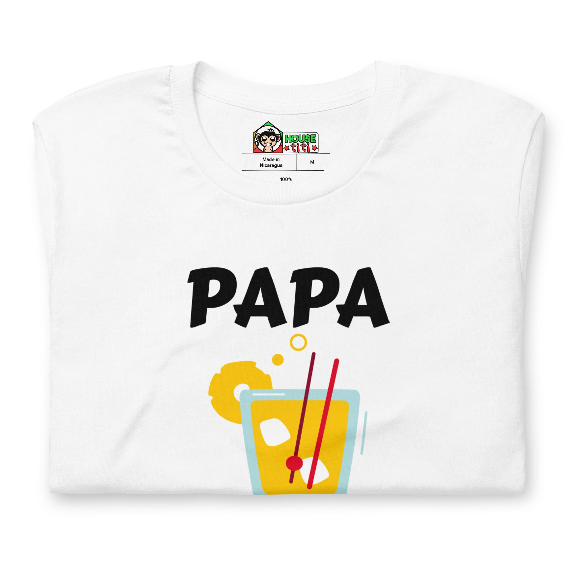 T-shirt Papa au Rhum (Lettrage noir)