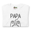 T-shirt unisexe Papa Geek (Lettrage noir)