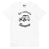 T-shirt unisexe En Voiture Simone (Lettrage noir)