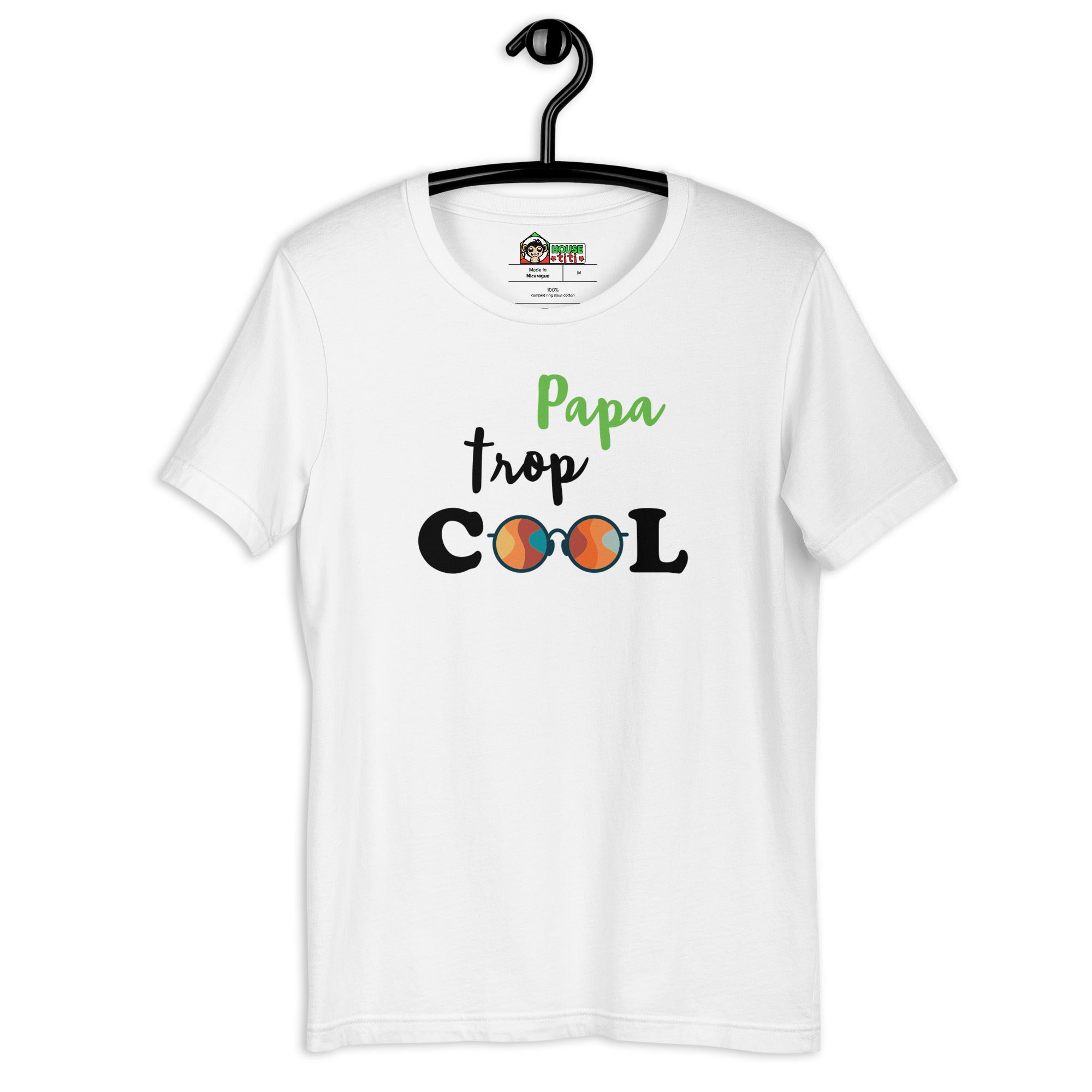 T-shirt unisexe Papa Trop Cool (Lettrage noir)