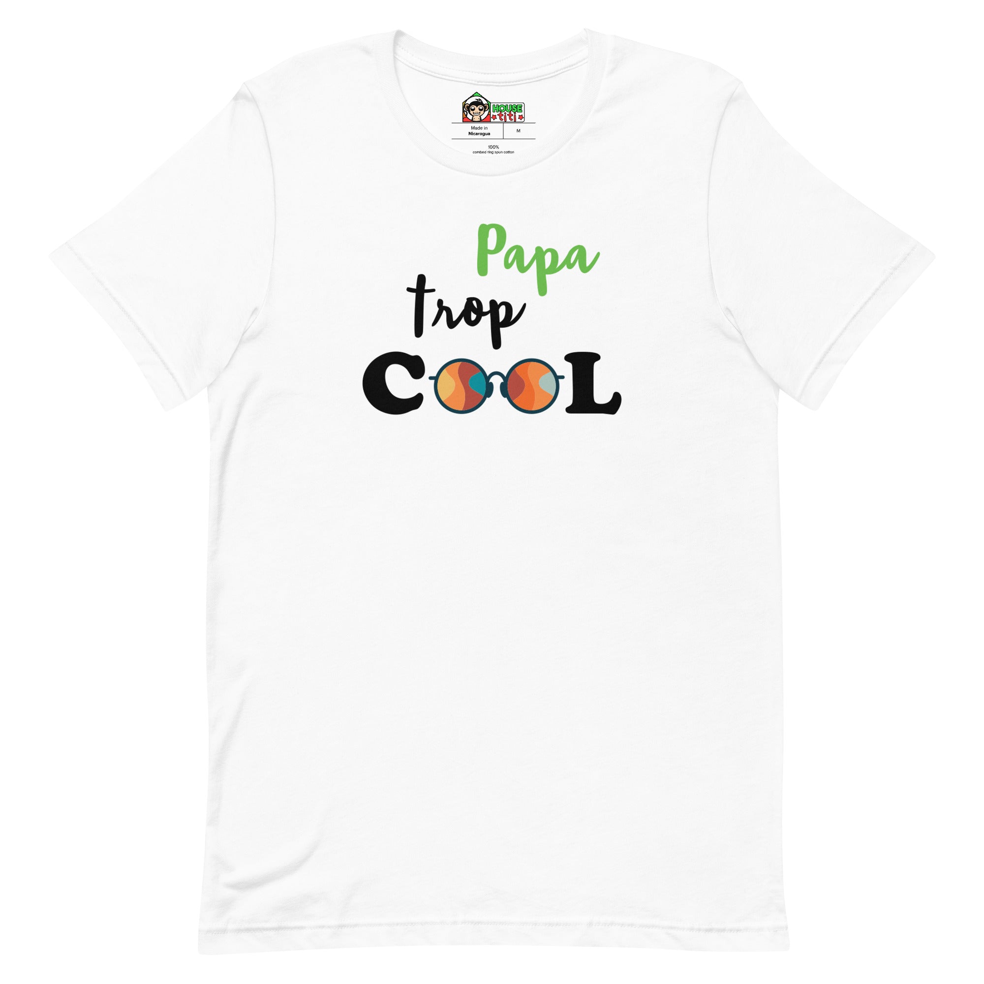 T-shirt unisexe Papa Trop Cool (Lettrage noir)