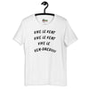 T-shirt unisexe Vive le Vent (Lettrage noir)