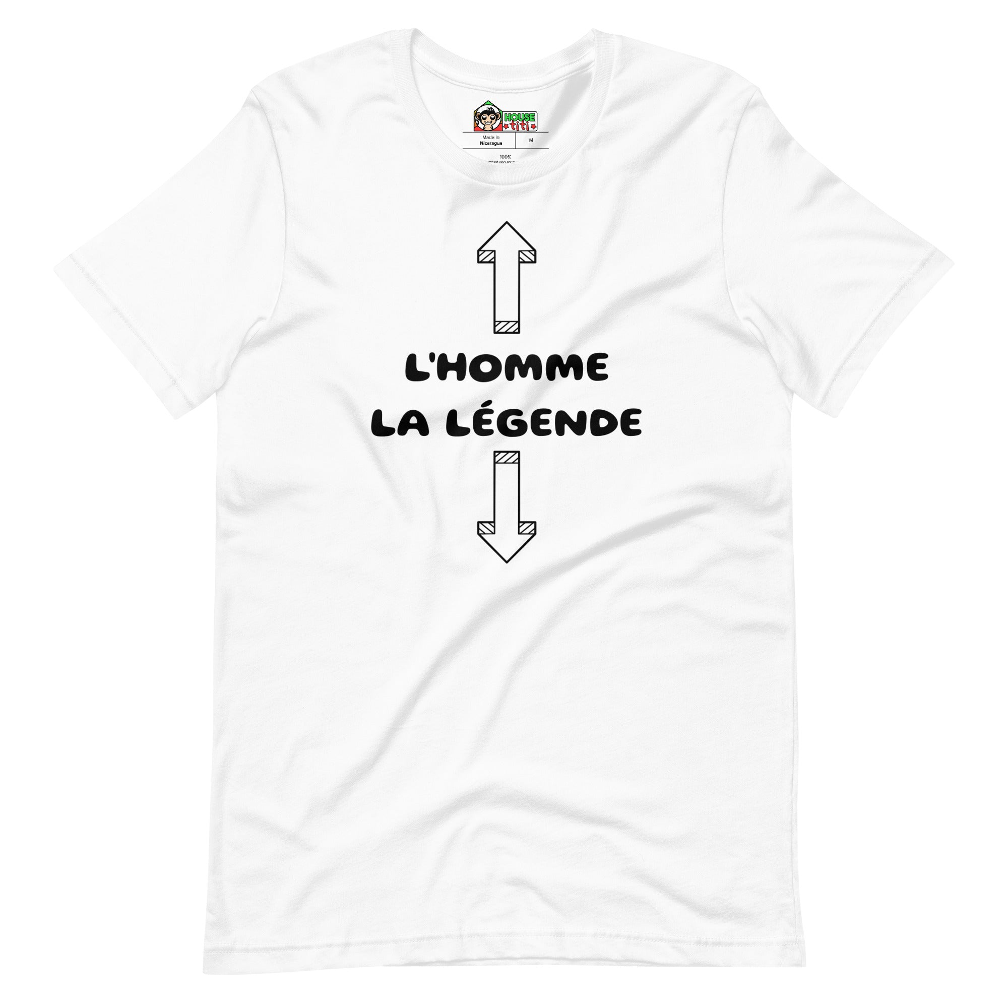 T-shirt unisexe L'homme La légende Lettrage foncé